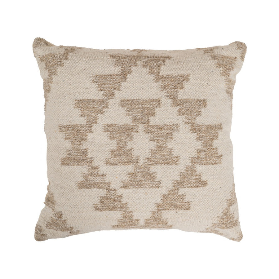 COJÍN BLANCO NATURAL LANA-ALGODÓN 45 X 45 CM