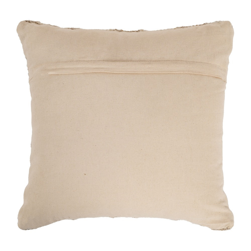 COJÍN BLANCO NATURAL LANA-ALGODÓN 60 X 60 CM