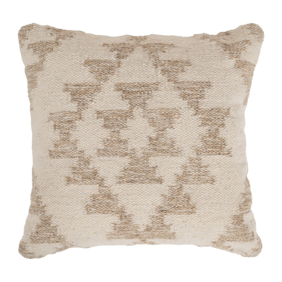 COJÍN BLANCO NATURAL LANA-ALGODÓN 60 X 60 CM