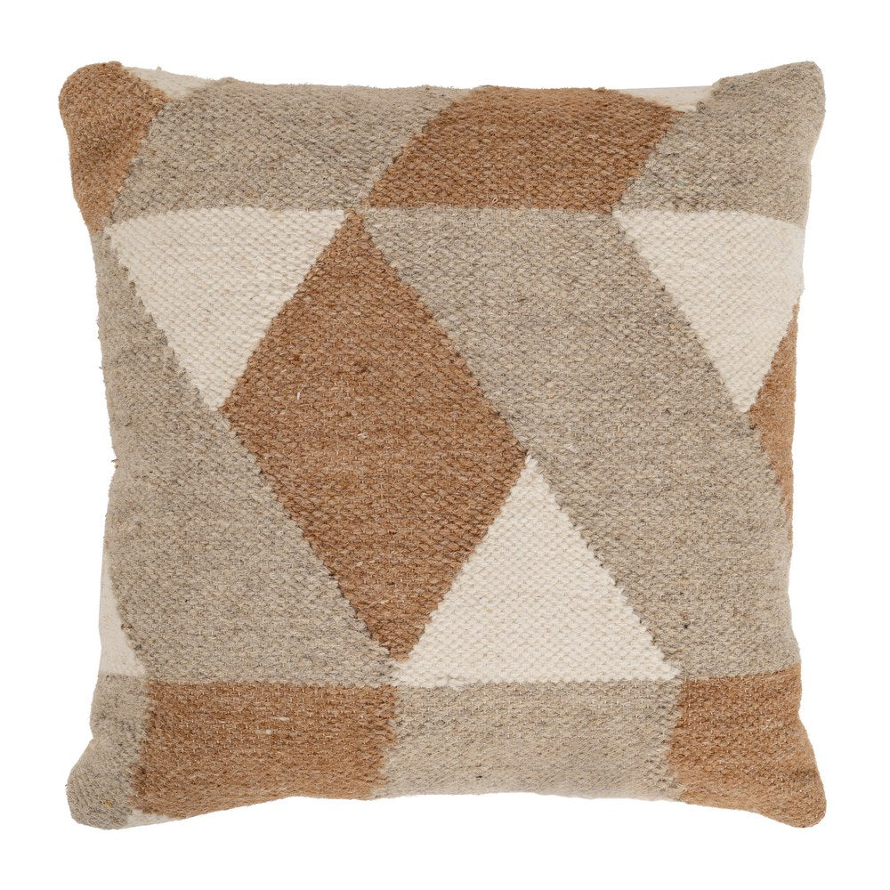 COJÍN MULTICOLOR LANA-ALGODÓN DECORACIÓN 60 X 60 CM