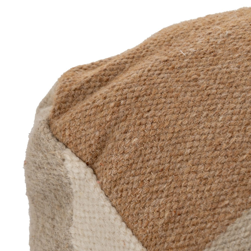 PUF MULTICOLOR LANA-ALGODÓN DECORACIÓN 45 X 45 X 45 CM
