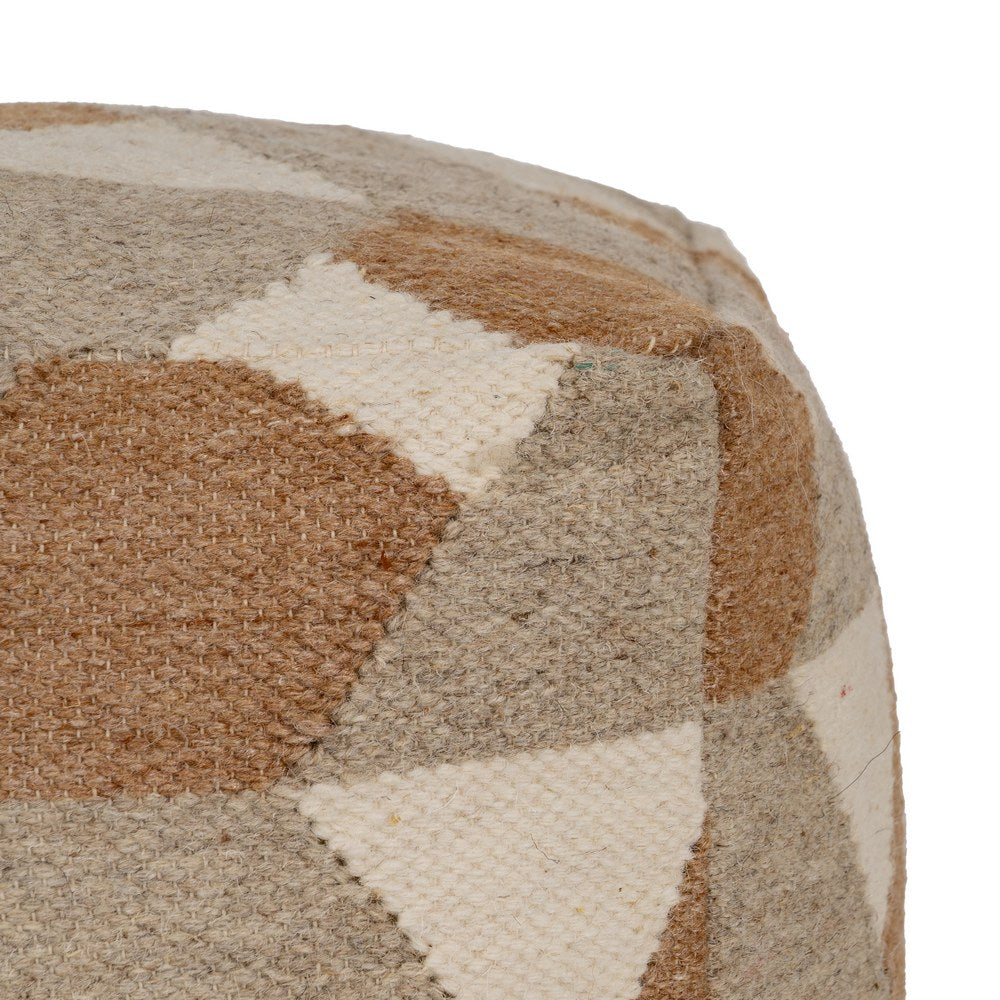 PUF MULTICOLOR LANA-ALGODÓN DECORACIÓN 45 X 45 X 45 CM