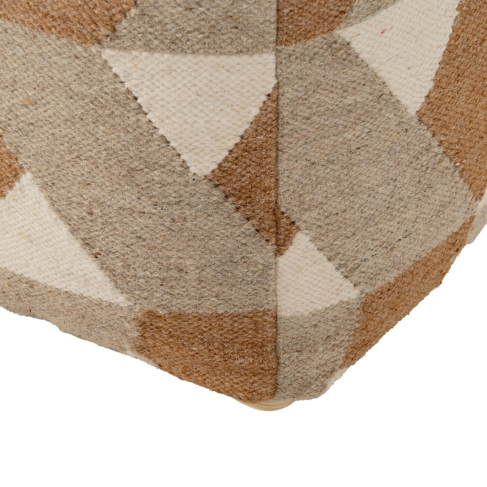 PUF MULTICOLOR LANA-ALGODÓN DECORACIÓN 45 X 45 X 45 CM
