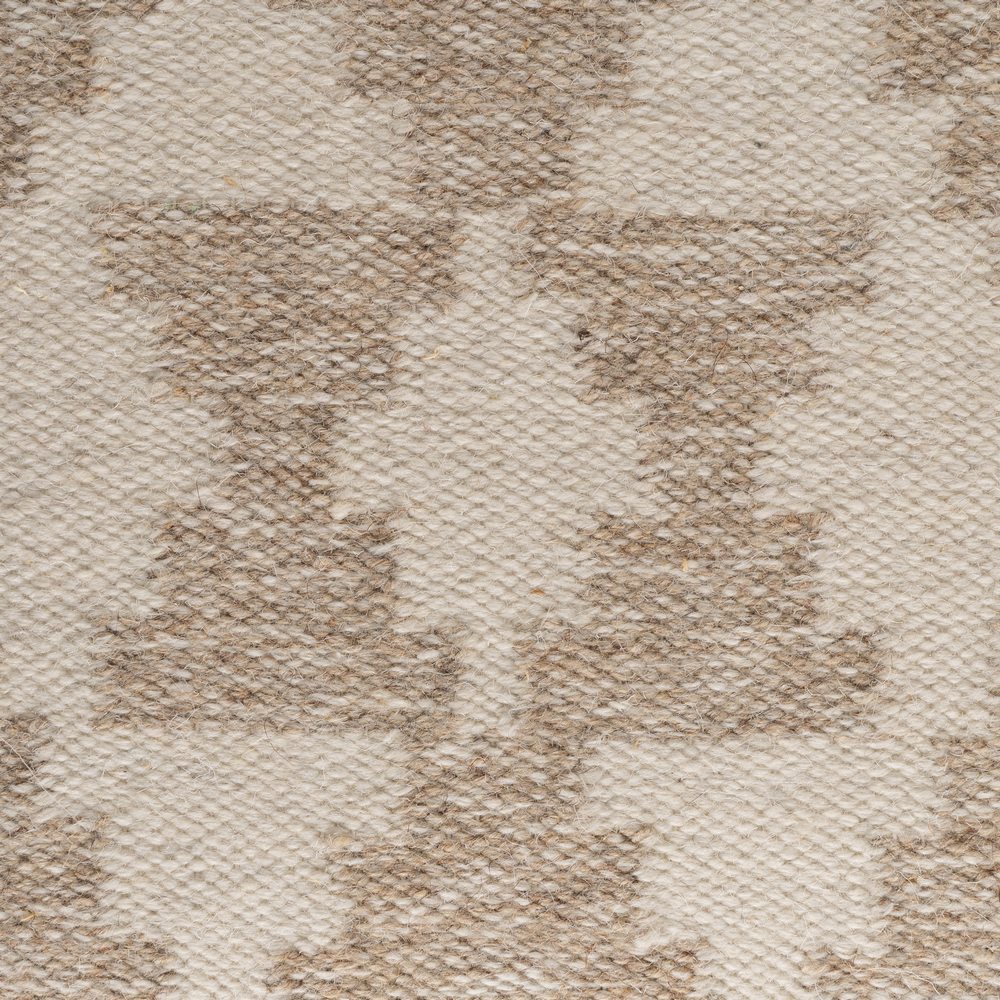WHITE NATURAL WOOL-COTTON POUF 80 X 80 X 40 CM