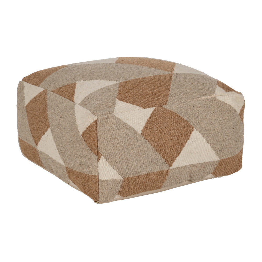 PUF MULTICOLOR LANA-ALGOD�N DECORACI�N 80 X 80 X 40 CM