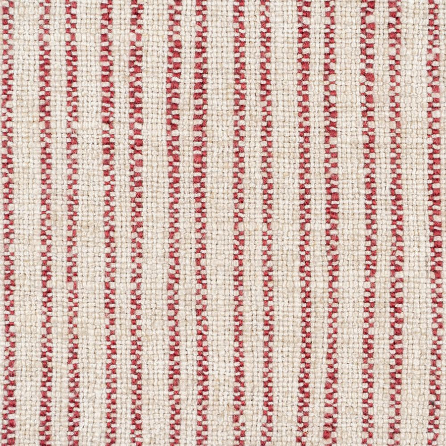 COJÍN RAYAS BEIGE-ROJO VISCOSA / LINO 50 X 50 CM