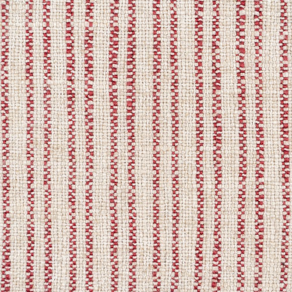 BEIGE-RED STRIPED CUSHION VISCOSE / LINEN 50 X 50 CM