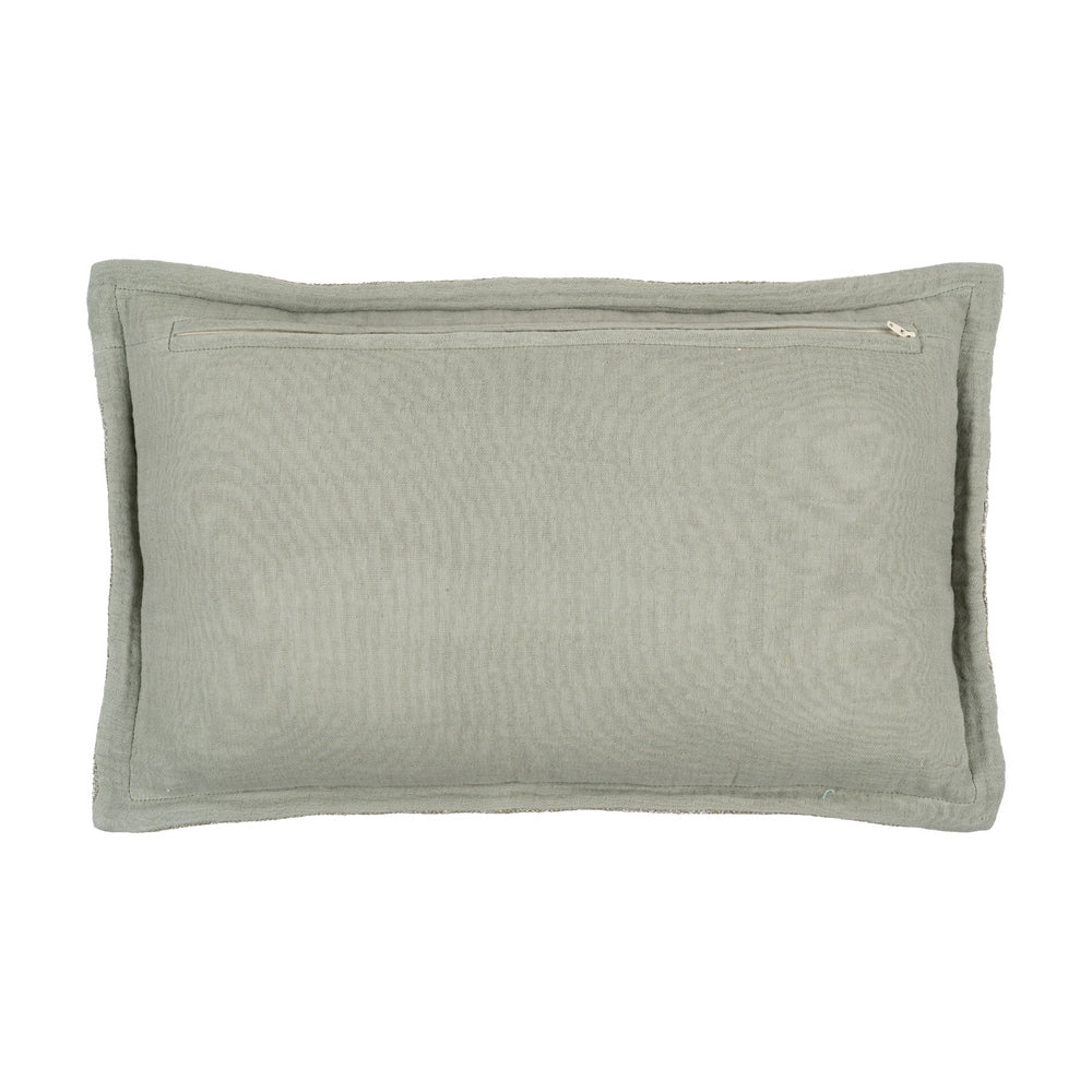 GREEN VISCOSE / POLYESTER CUSHION 50 X 30 CM