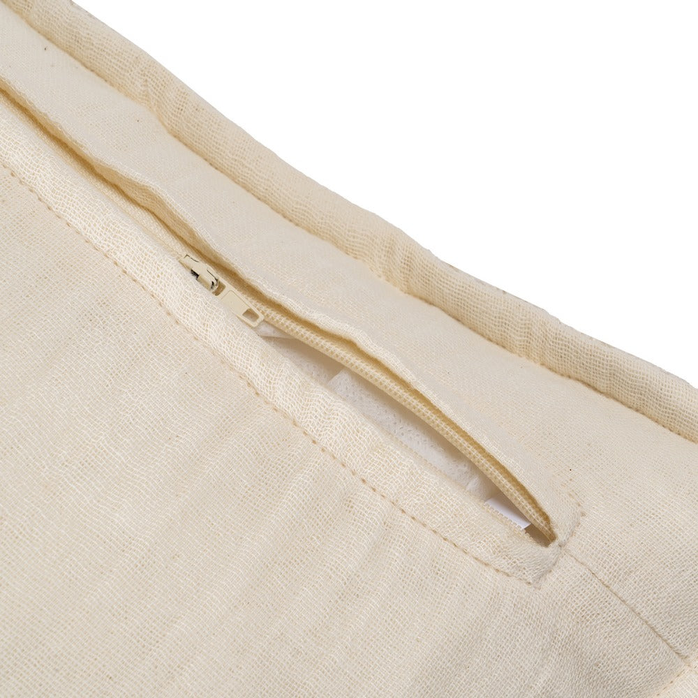 NATURAL COTTON-POLYESTER CUSHION 45 X 45 CM