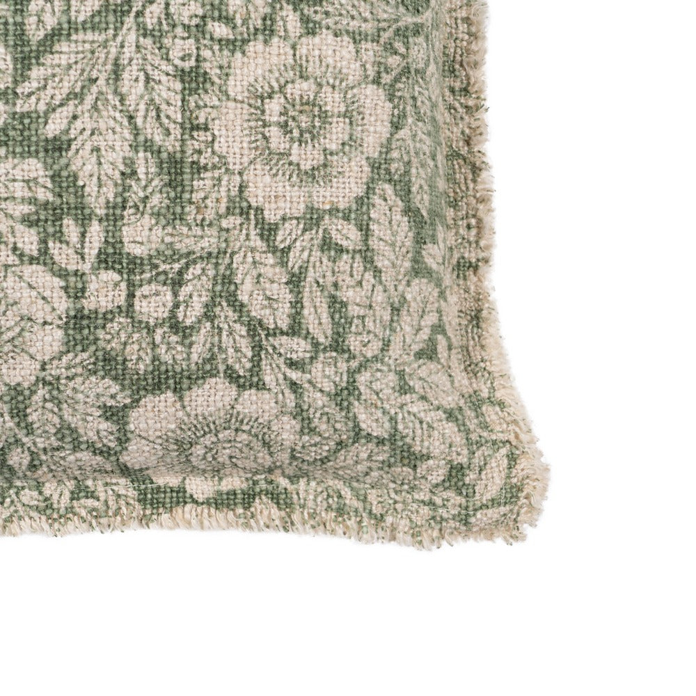 DARK BEIGE FLOWERS CUSHION 60 X 40 CM