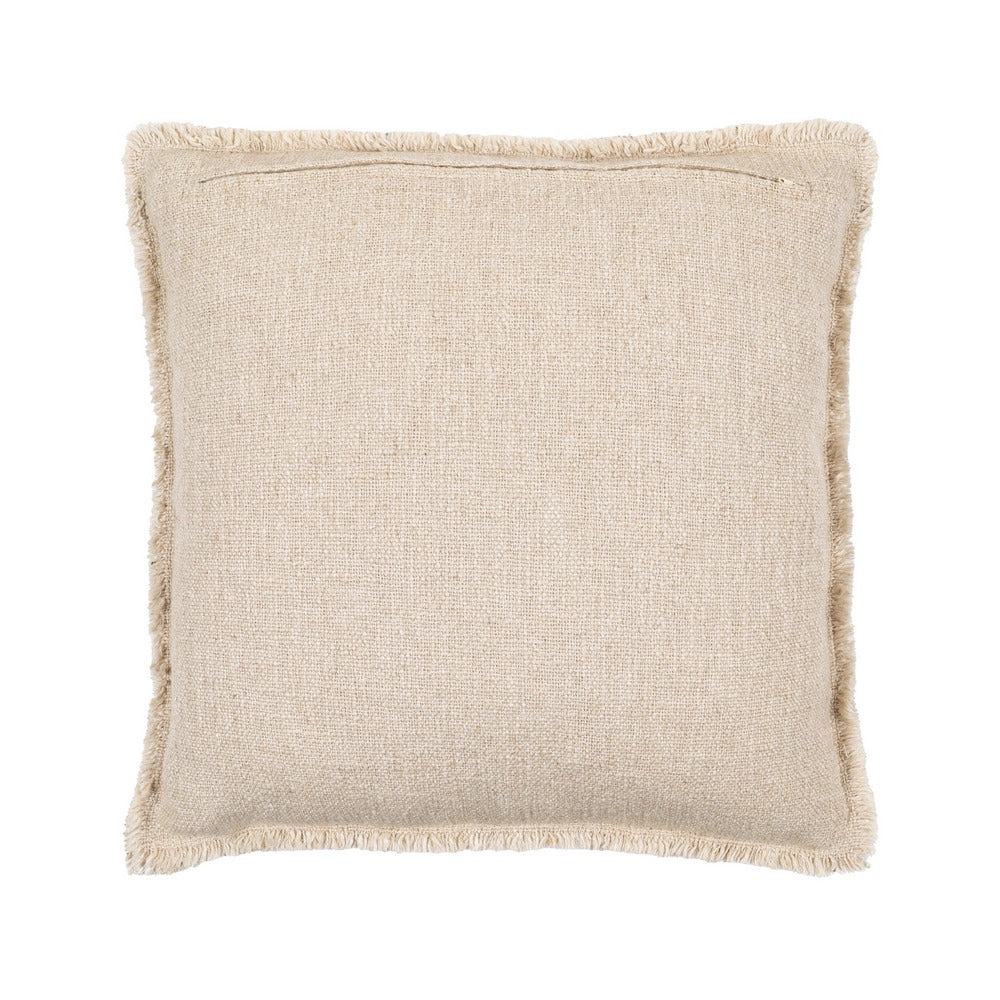 DARK BEIGE FLOWERS CUSHION 45 X 45 CM