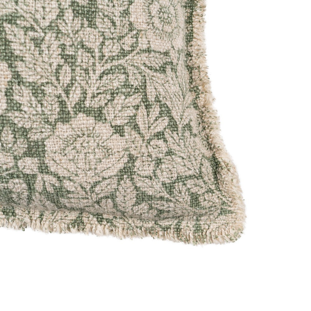 DARK BEIGE FLOWERS CUSHION 45 X 45 CM