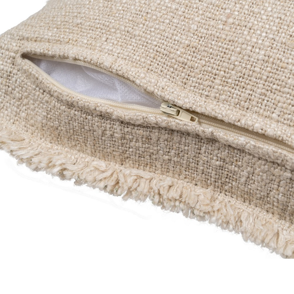 DARK BEIGE FLOWERS CUSHION 45 X 45 CM