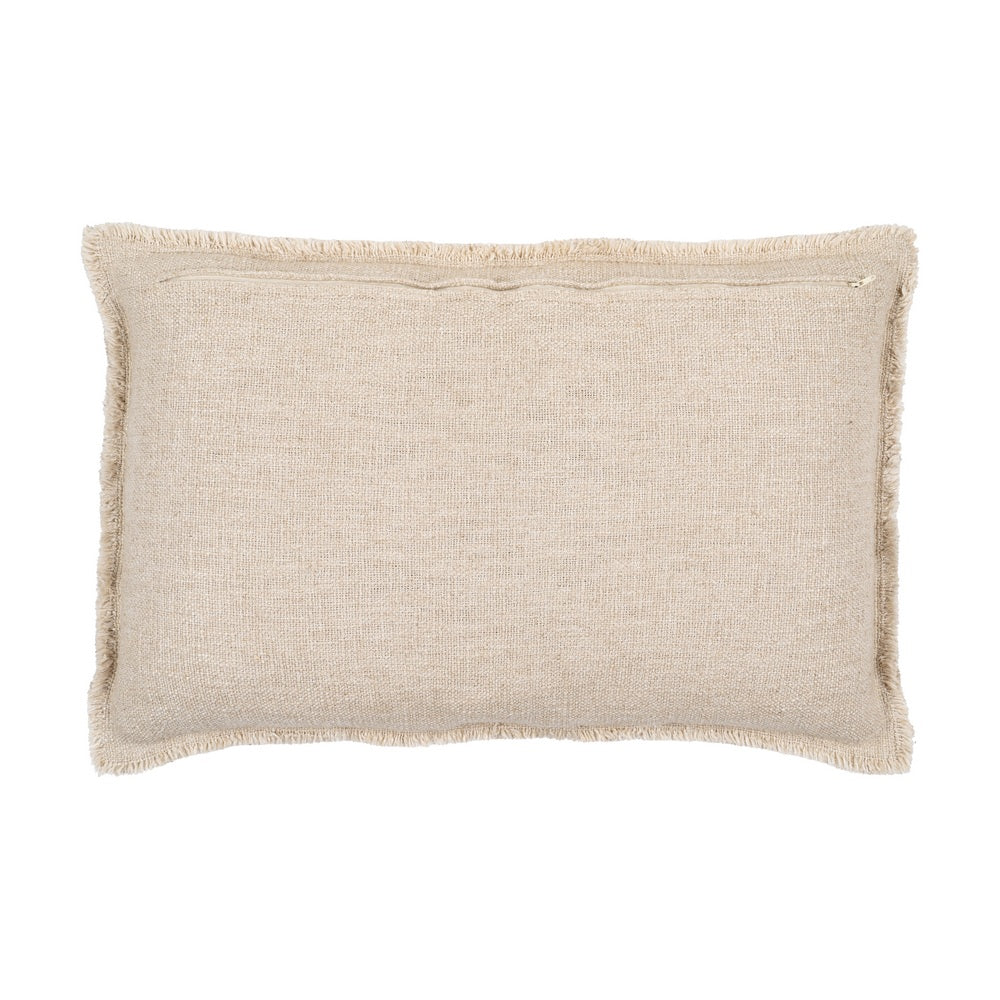 DARK BEIGE FLOWERS CUSHION 60 X 40 CM