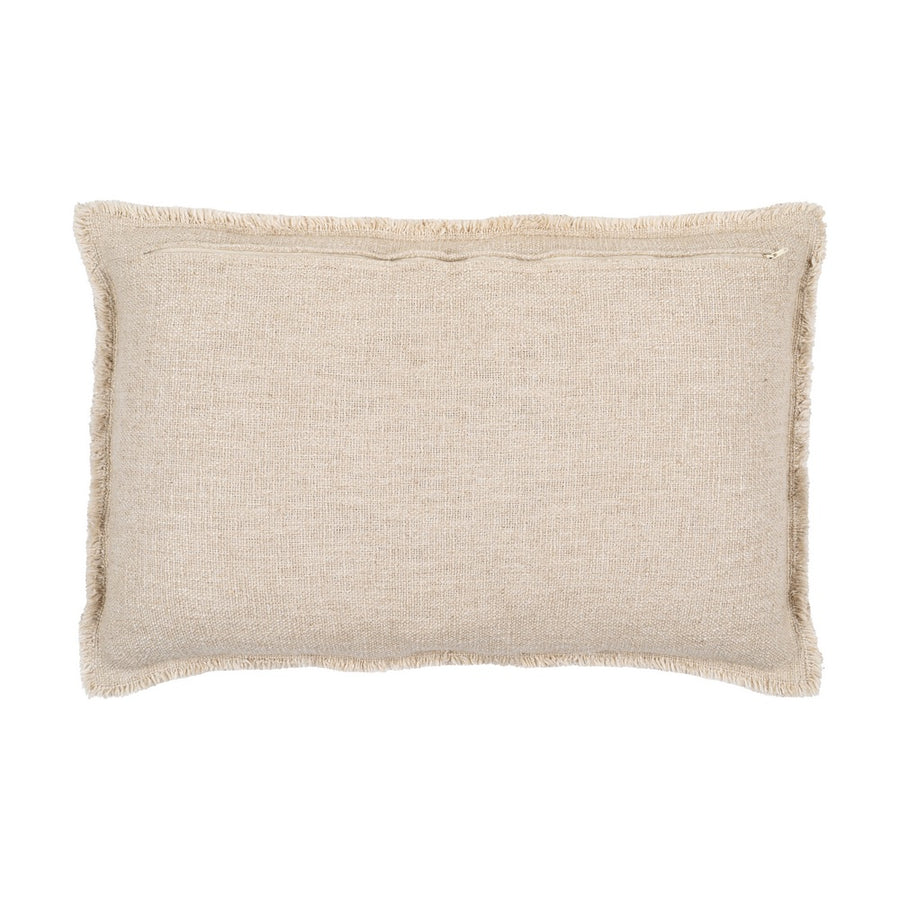 DARK BEIGE FLOWERS CUSHION 60 X 40 CM