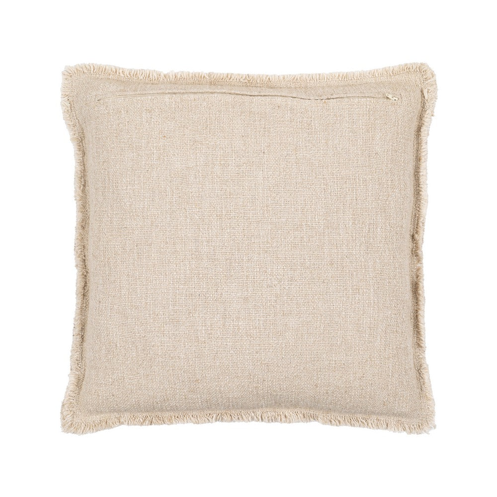 DARK BEIGE FLOWERS CUSHION 45 X 45 CM
