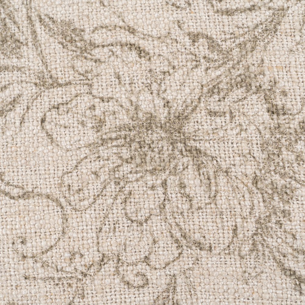 DARK BEIGE FLOWERS CUSHION 60 X 40 CM