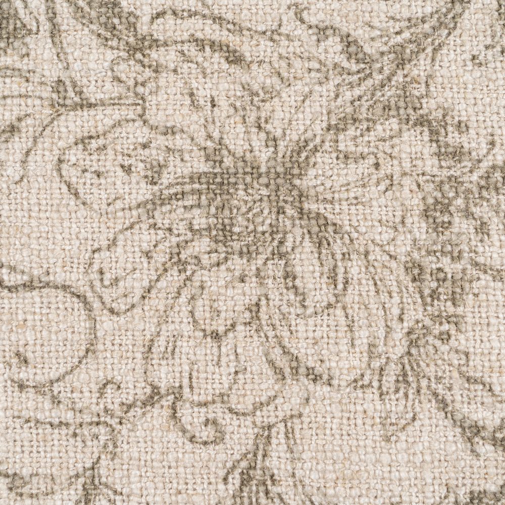 DARK BEIGE FLOWERS CUSHION 45 X 45 CM