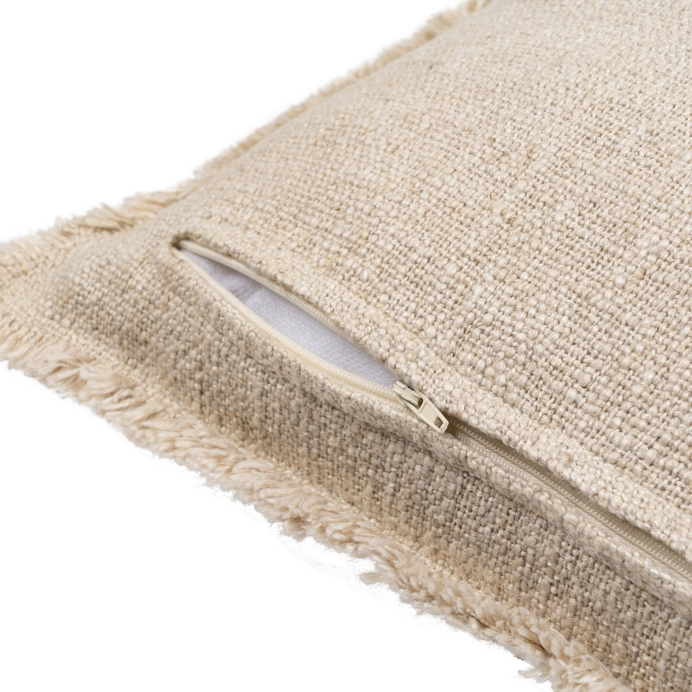 DARK BEIGE FLOWERS CUSHION 45 X 45 CM
