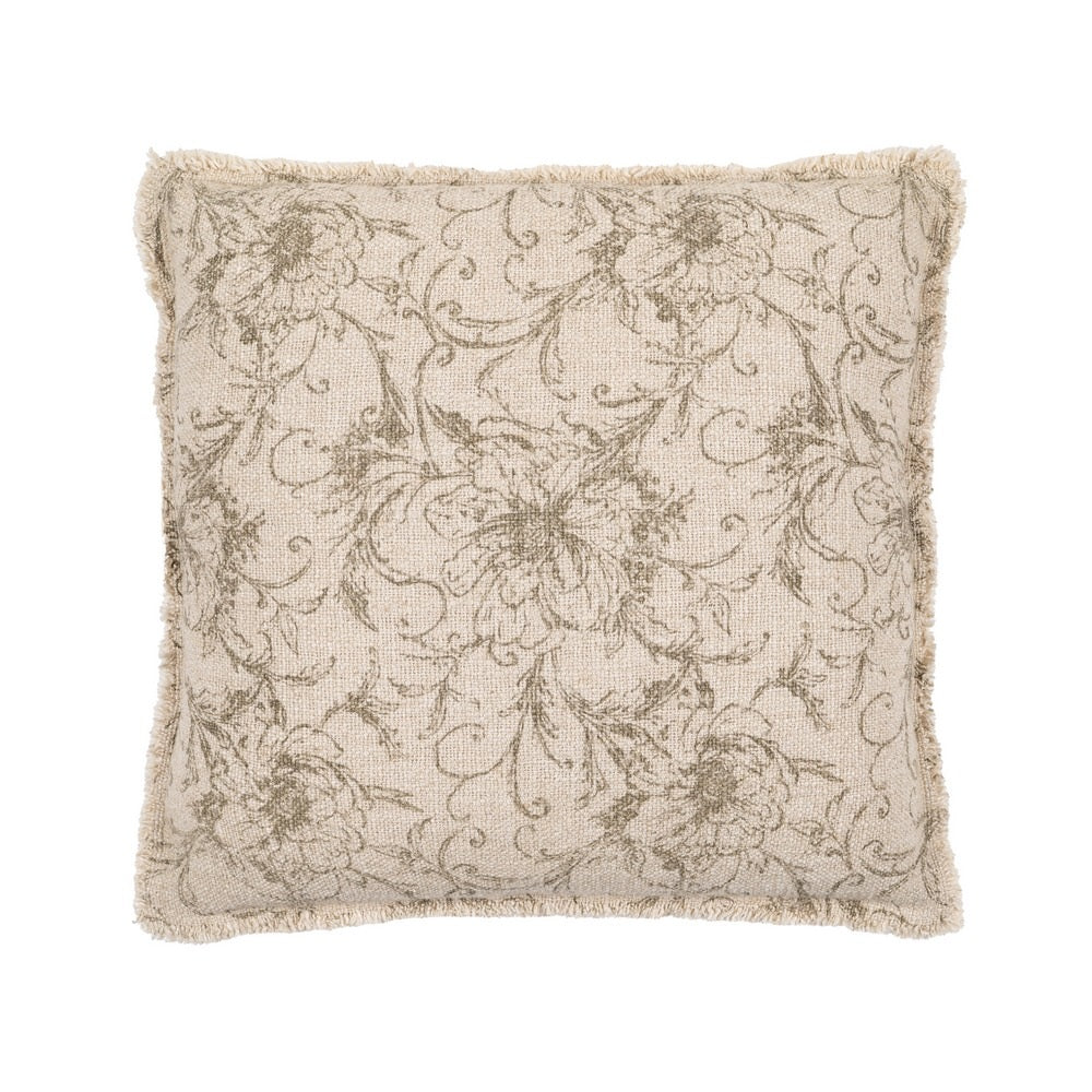 COJ�N FLORES BEIGE OSCURO 45 X 45 CM