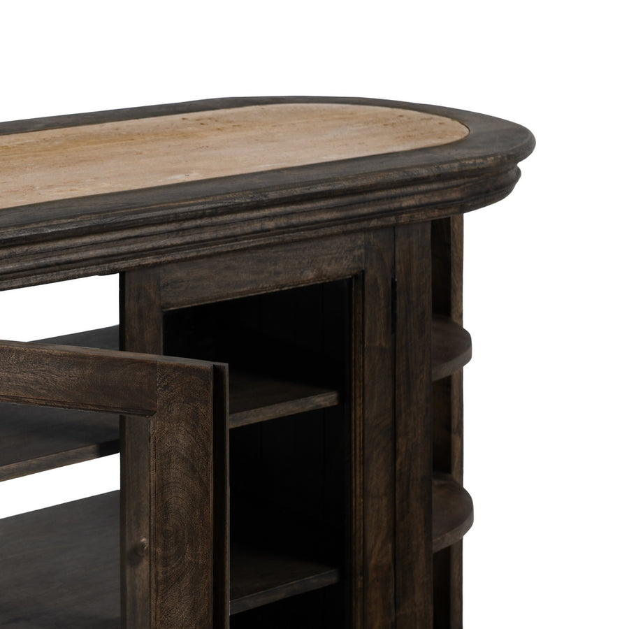 ISLA MÁRMOL/MADERA COCINA 140 X 50 X 80 CM