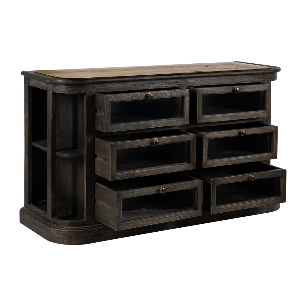 APARADOR MÁRMOL/MADERA COCINA 155 X 51 X 88 CM
