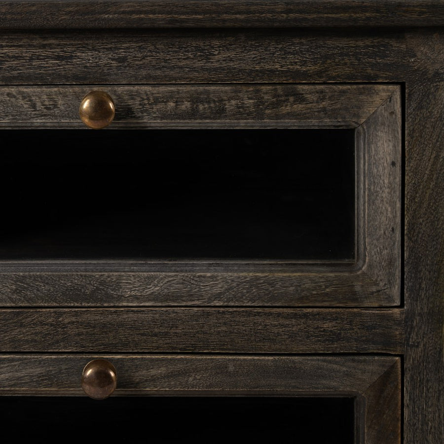 MARBLE/WOOD KITCHEN SIDEBOARD 155 X 51 X 88 CM