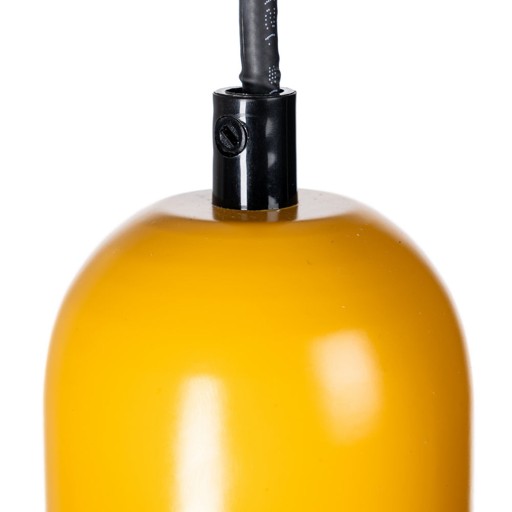 ORANGE METAL-GLASS CEILING LAMP 25 X 25 X 23 CM