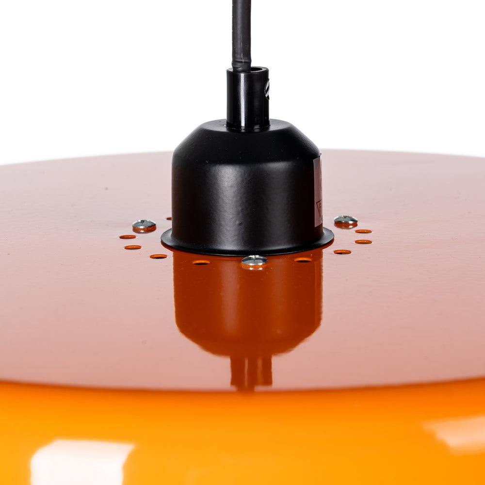 ORANGE METAL-GLASS CEILING LAMP 35 X 35 X 16 CM