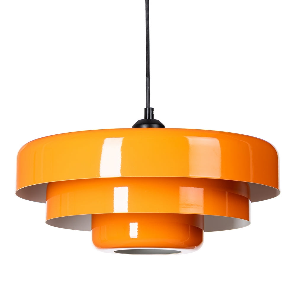 L�MPARA TECHO NARANJA METAL-CRISTAL 35 X 35 X 16 CM