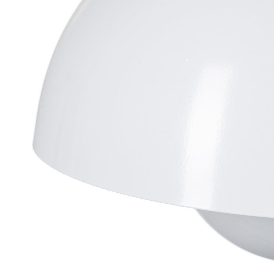 WHITE METAL CEILING LAMP 30 X 30 X 22 CM
