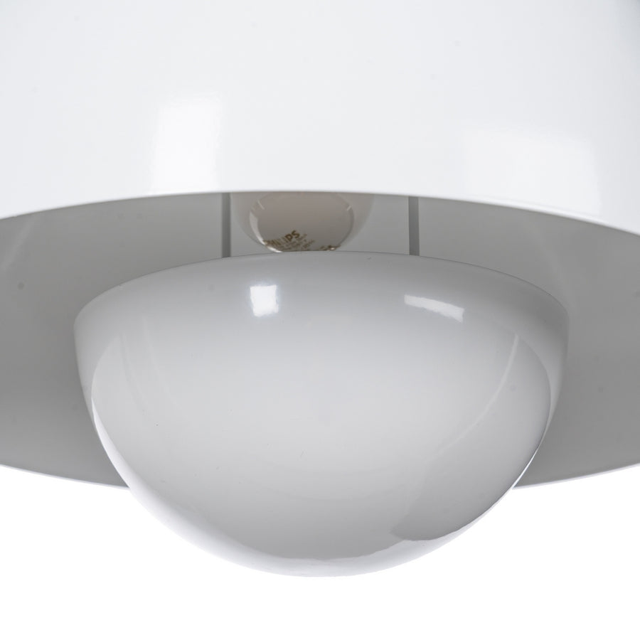 WHITE METAL CEILING LAMP 30 X 30 X 22 CM