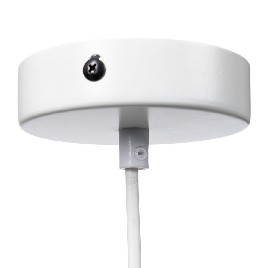 WHITE METAL CEILING LAMP 30 X 30 X 22 CM