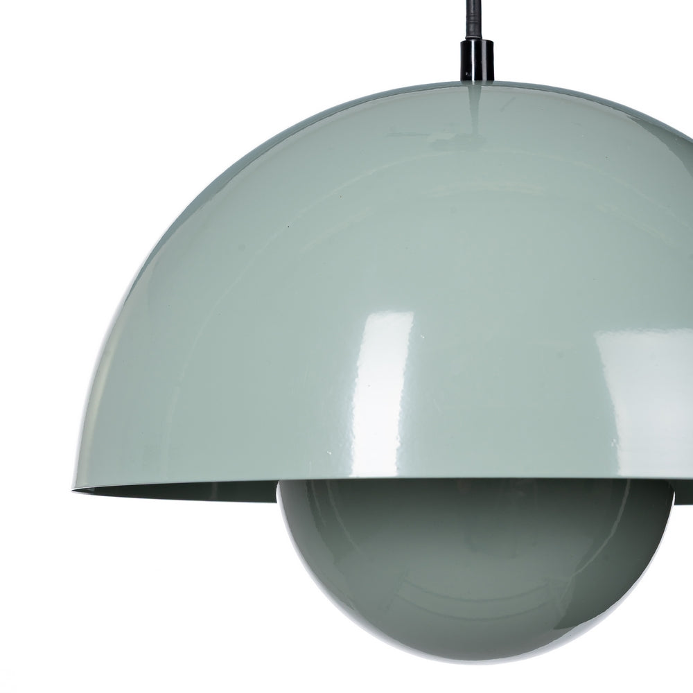 LIGHT GREEN METAL CEILING LAMP 30 X 30 X 22 CM
