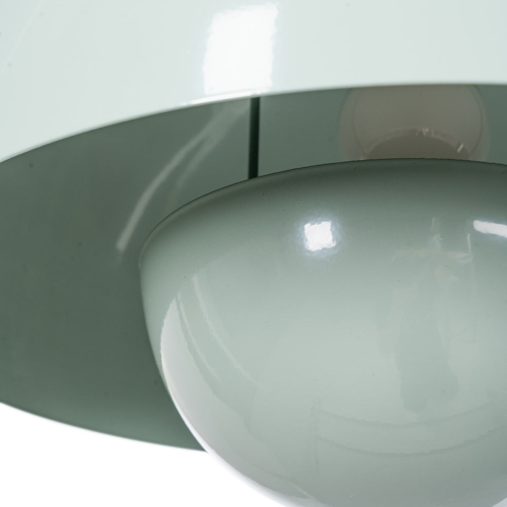 LIGHT GREEN METAL CEILING LAMP 30 X 30 X 22 CM