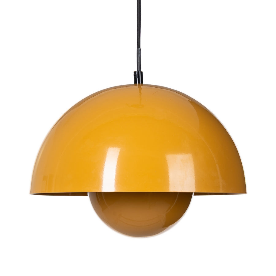 LÁMPARA TECHO NARANJA METAL 30 X 30 X 22 CM