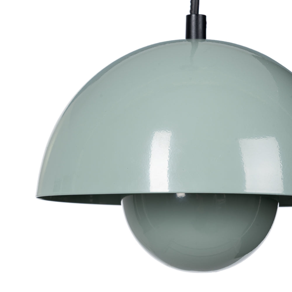 LIGHT GREEN METAL CEILING LAMP 20 X 20 X 15 CM