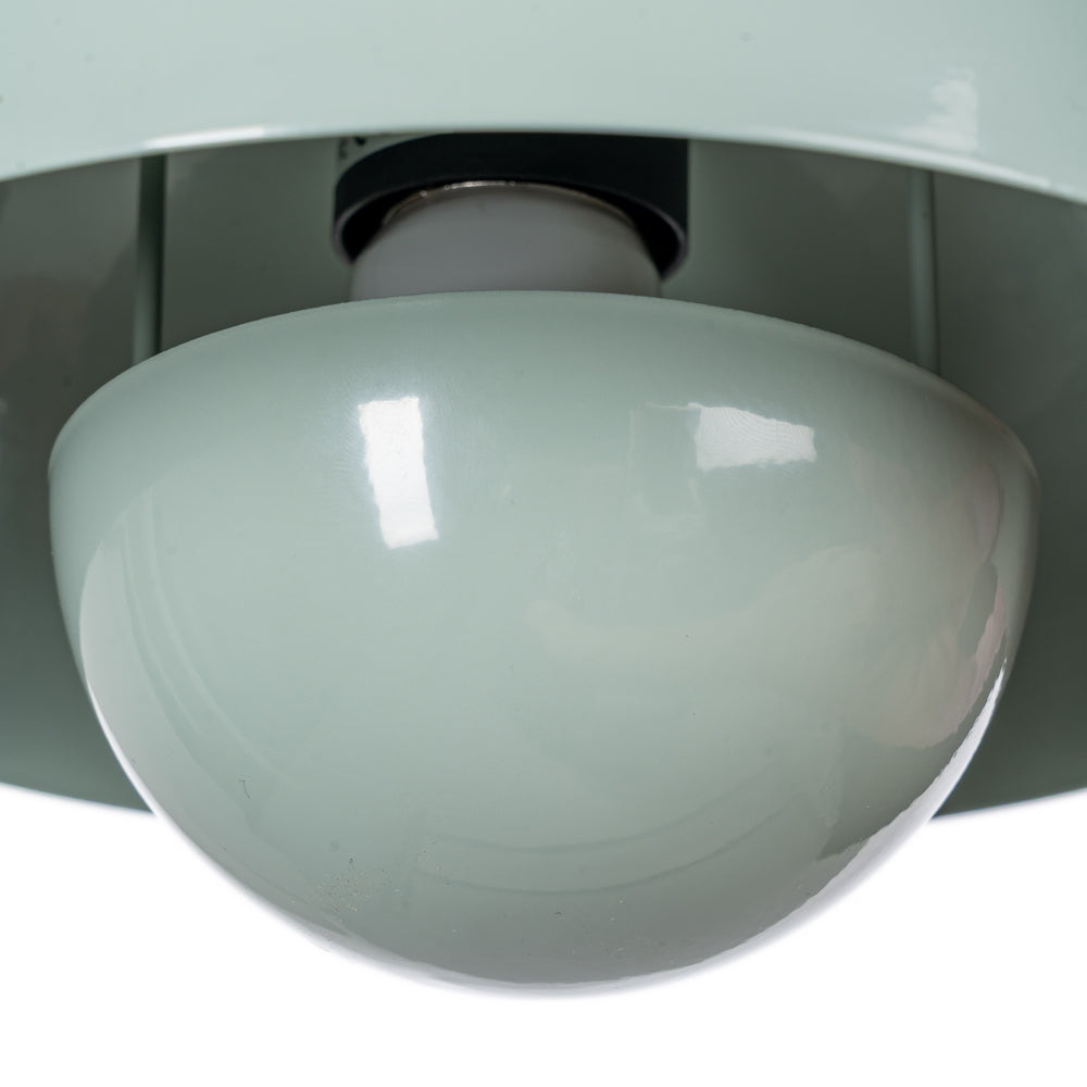 LIGHT GREEN METAL CEILING LAMP 20 X 20 X 15 CM