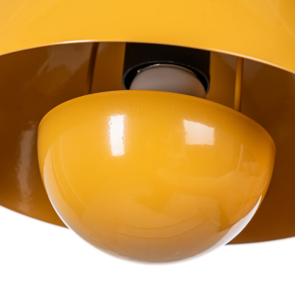 ORANGE METAL CEILING LAMP 20 X 20 X 15 CM