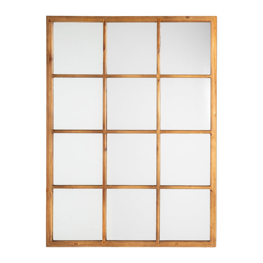 MIRROR NATURAL WOOD DECORATION 90 X 3 X 120 CM