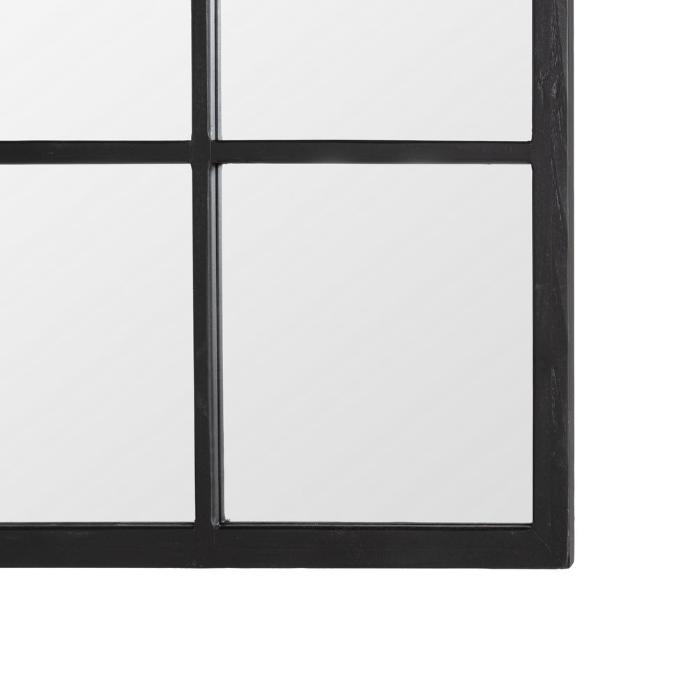 BLACK WOOD DECORATIVE MIRROR 90 X 3 X 180 CM