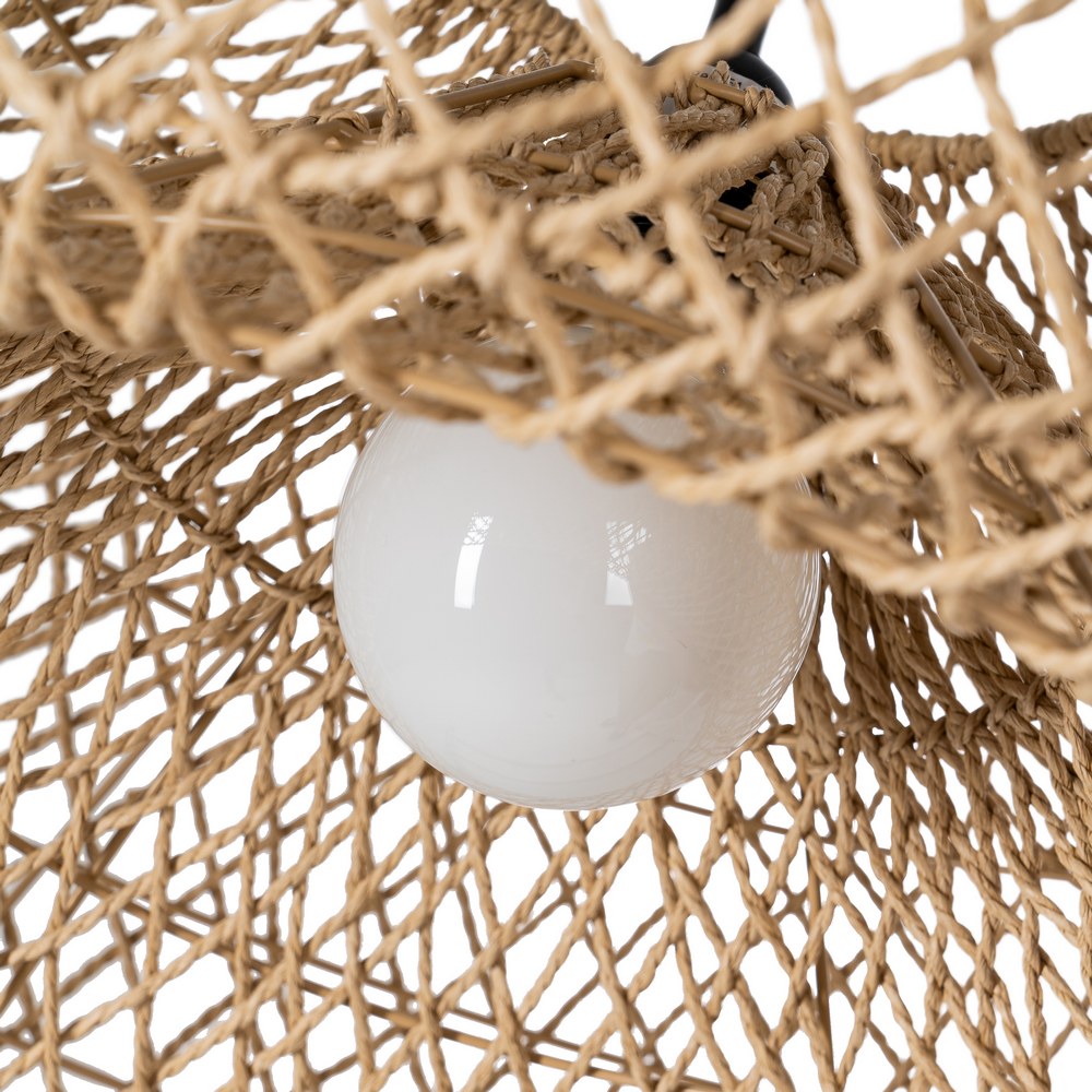 LÁMPARA TECHO NATURAL CUERDA DE PAPEL 60 X 60 X 27,50 CM