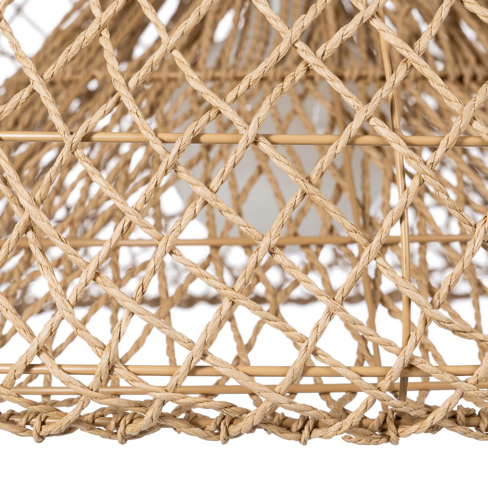 NATURAL PAPER ROPE CEILING LAMP 81 X 81 X 32 CM