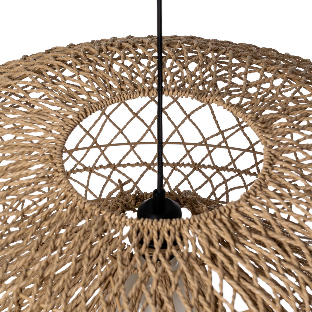 NATURAL PAPER ROPE CEILING LAMP 81 X 81 X 32 CM