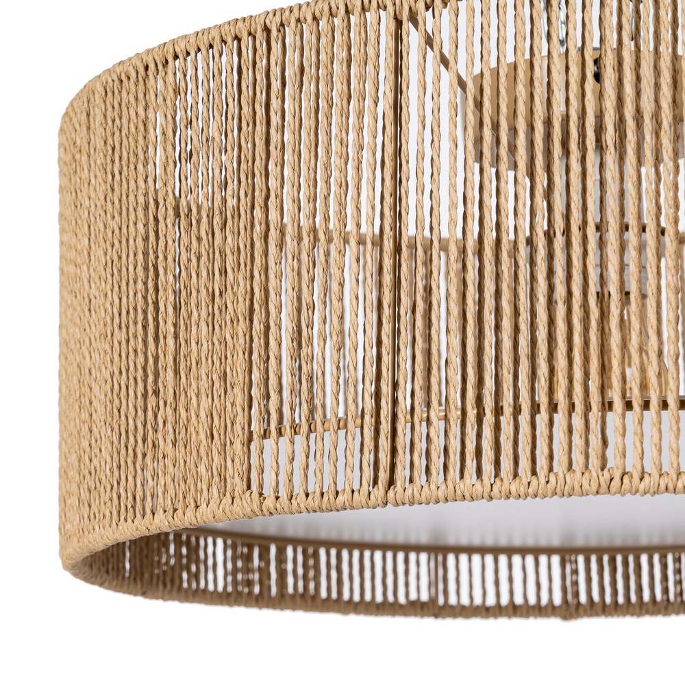 NATURAL PAPER ROPE CEILING LAMP 40 X 40 X 17 CM