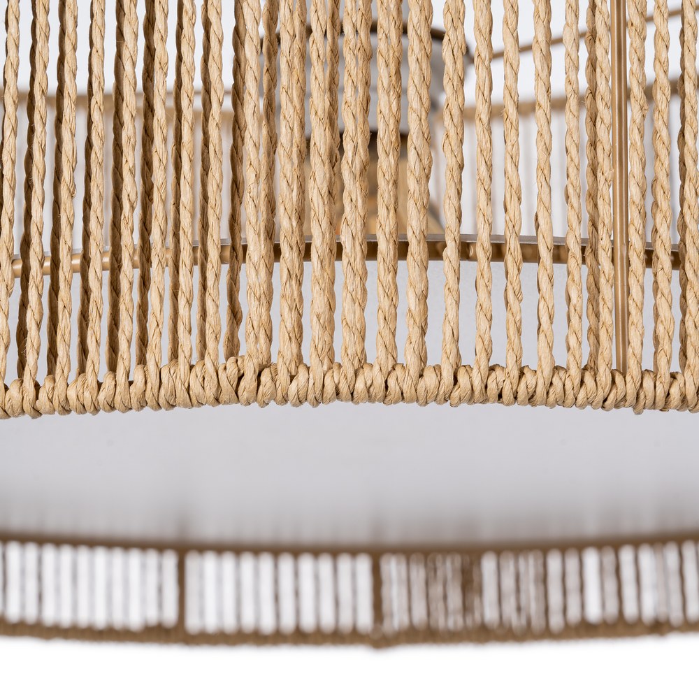 NATURAL PAPER ROPE CEILING LAMP 40 X 40 X 17 CM