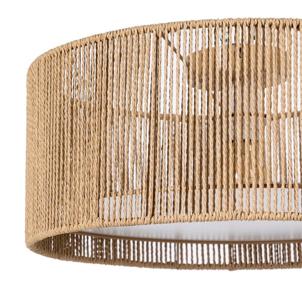 NATURAL PAPER ROPE CEILING LAMP 40 X 40 X 17 CM