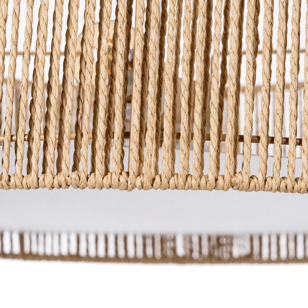 PAPER ROPE NATURAL CEILING LAMP 52 X 52 X 15.50 CM