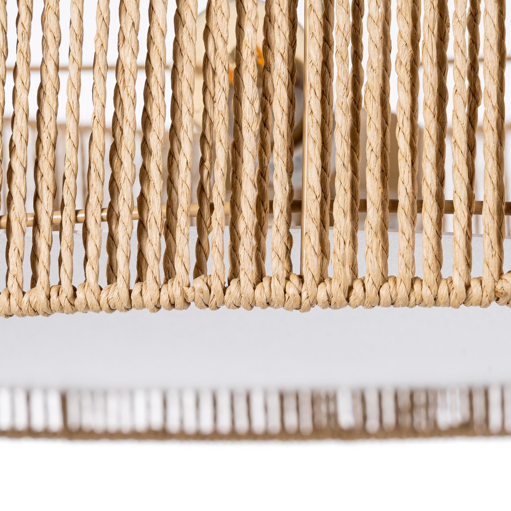 PAPER ROPE NATURAL CEILING LAMP 52 X 52 X 15.50 CM
