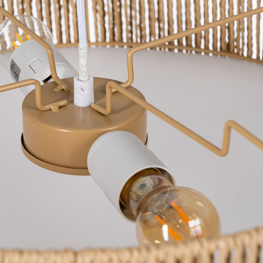 PAPER ROPE NATURAL CEILING LAMP 52 X 52 X 15.50 CM